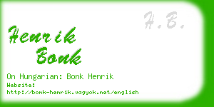 henrik bonk business card